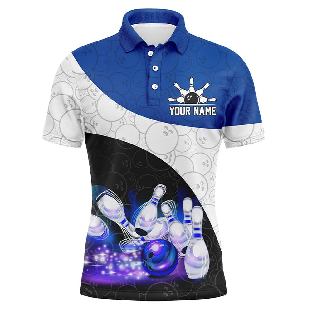 Custom Bowling Polo Shirts, Personalized Bowling Shirt Custom Bowling Team League Bowling Jersey Men Polo Shirt