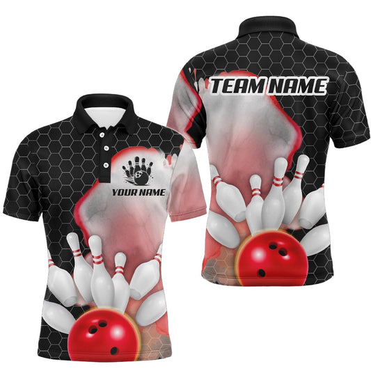 Custom Bowling Polo Shirts, Personalized Bowling Shirt For Men Bowling Jersey Polo Shirt Unisex