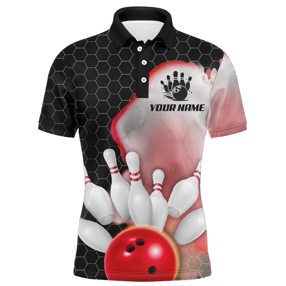 Custom Bowling Polo Shirts, Personalized Bowling Shirt For Men Bowling Jersey Polo Shirt Unisex
