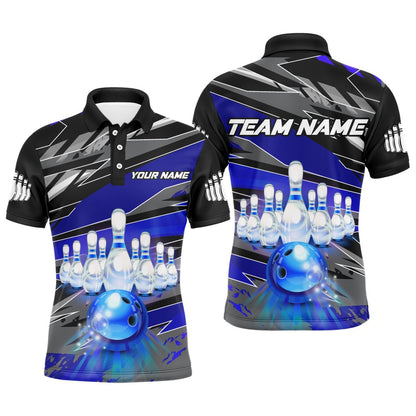 Custom Bowling Polo Shirts, Personalized Bowling Shirt For Men Bowling Jersey With Name Team Name Polo Shirt Unisex