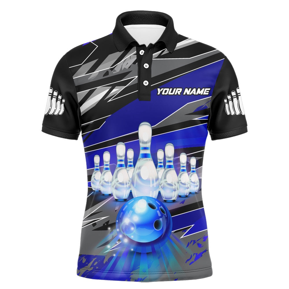 Custom Bowling Polo Shirts, Personalized Bowling Shirt For Men Bowling Jersey With Name Team Name Polo Shirt Unisex