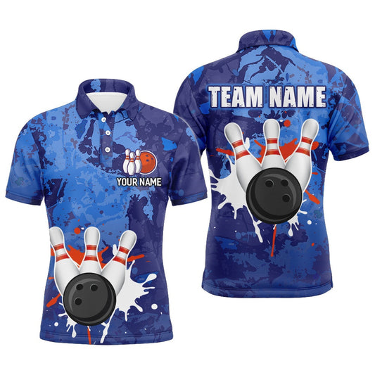 Custom Bowling Polo Shirts, Personalized Bowling Shirt For Men Custom Bowling Jersey Bowling Team League Polo Shirt