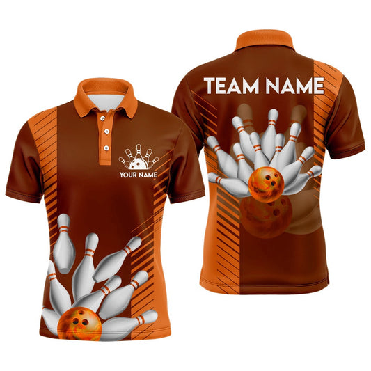 Custom Bowling Polo Shirts, Personalized Bowling Shirt For Men Custom Bowling Jersey Bowling Team Polo Shirt