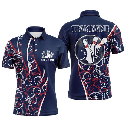 Custom Bowling Polo Shirts, Personalized Bowling Shirts For Men Bowling Team Jersey Custom Bowling Polo Shirt
