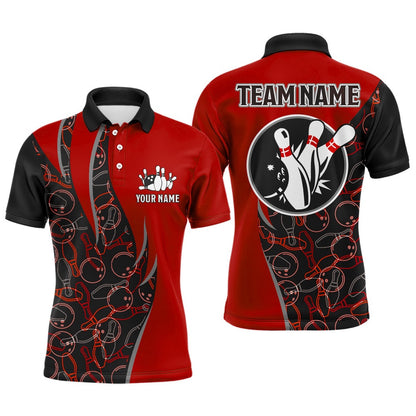 Custom Bowling Polo Shirts, Personalized Bowling Shirts For Men Bowling Team Jersey Custom Bowling Polo Shirt