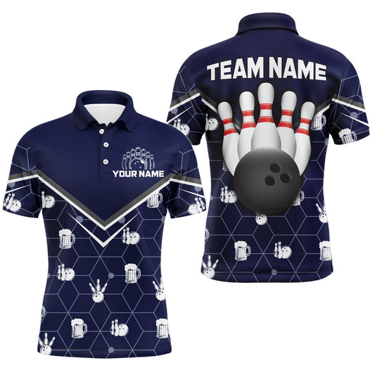 Custom Bowling Polo Shirts, Personalized Camo Polo Shirt Bowling Shirt For Men Custom Bowling Jersey Bowling Team League
