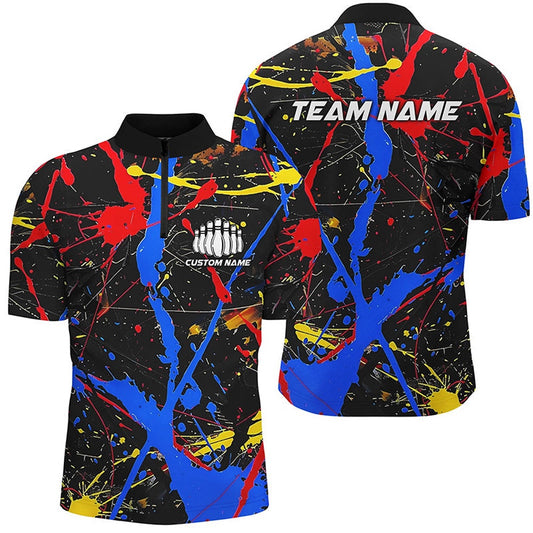 Custom Bowling Polo Shirts, Personalized Colorful Bowling Shirts For Men And Women, Custom Name Bowling Team Jerseys