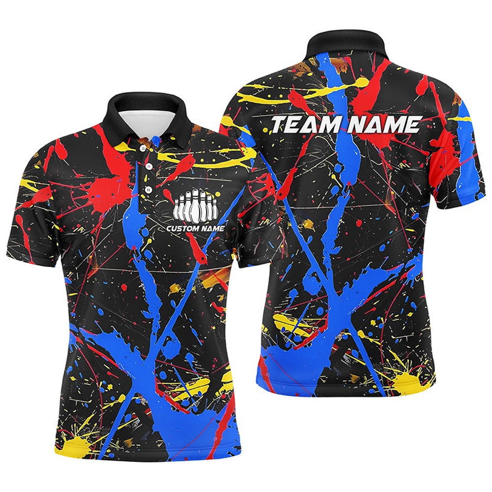 Custom Bowling Polo Shirts, Personalized Colorful Bowling Shirts For Men And Women, Custom Name Bowling Team Jerseys