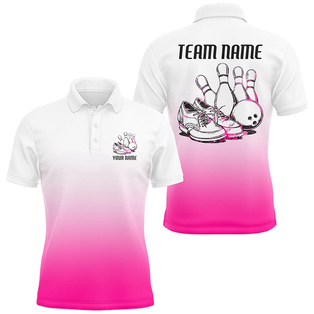 Custom Bowling Polo Shirts, Personalized Multicolor Bowling Apparel For Men And Women, Bowling Tools Bowling Tournament Team Shirts For Bowlers