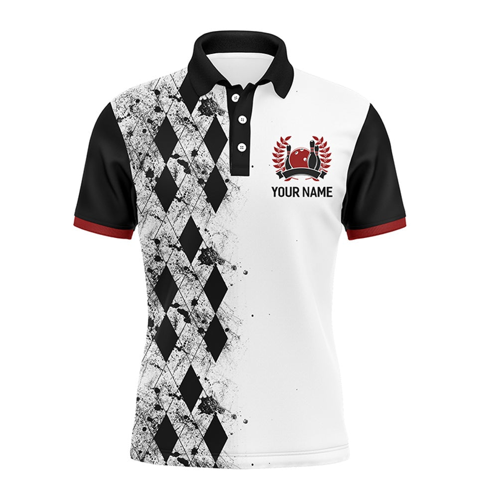 Custom Bowling Polo Shirts, Split Happens Personalized Bowling Shirt For Men League Bowling Jersey With Name Men Polo Shirt