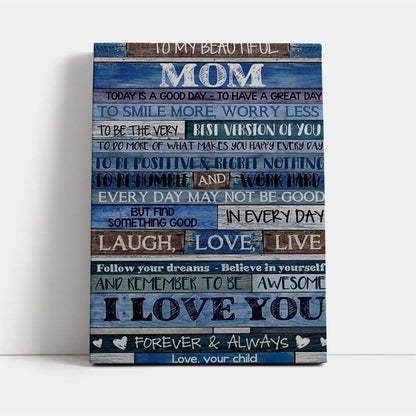 Custom Canvas Prints Mothers Day Canvas Canvas, Mother's Day Canvas Art, Gift For Mom, Birthday Gift, Mother's Day Wall Art
