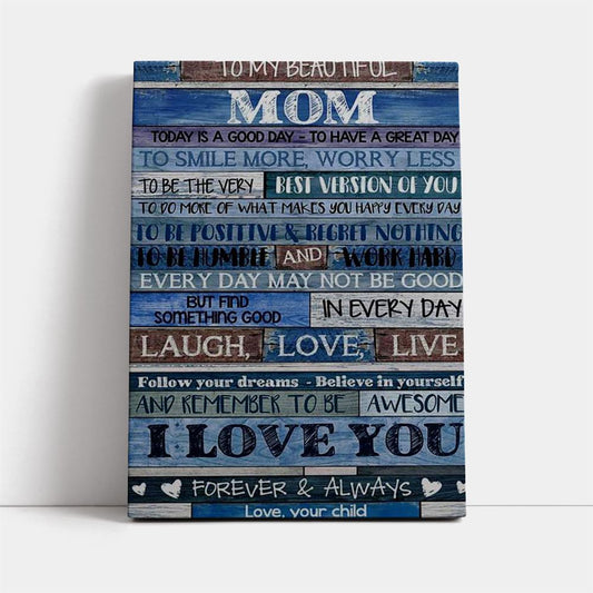 Custom Canvas Prints Mothers Day Canvas Canvas, Mother's Day Canvas Art, Gift For Mom, Birthday Gift, Mother's Day Wall Art