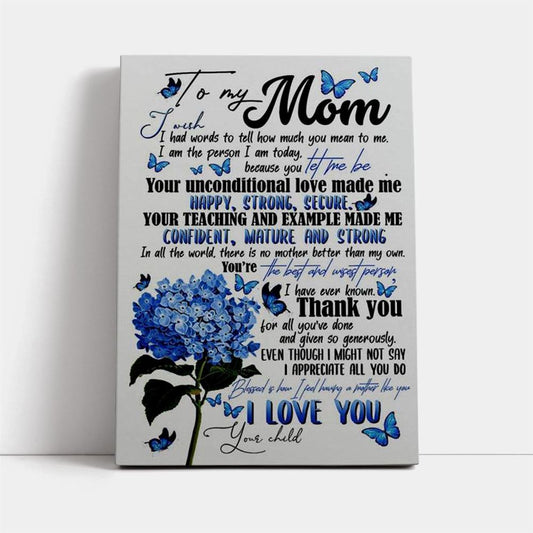 Custom Canvas Prints Mothers Day Gifts Family, Mother's Day Canvas Art, Gift For Mom, Birthday Gift, Mother's Day Wall Art