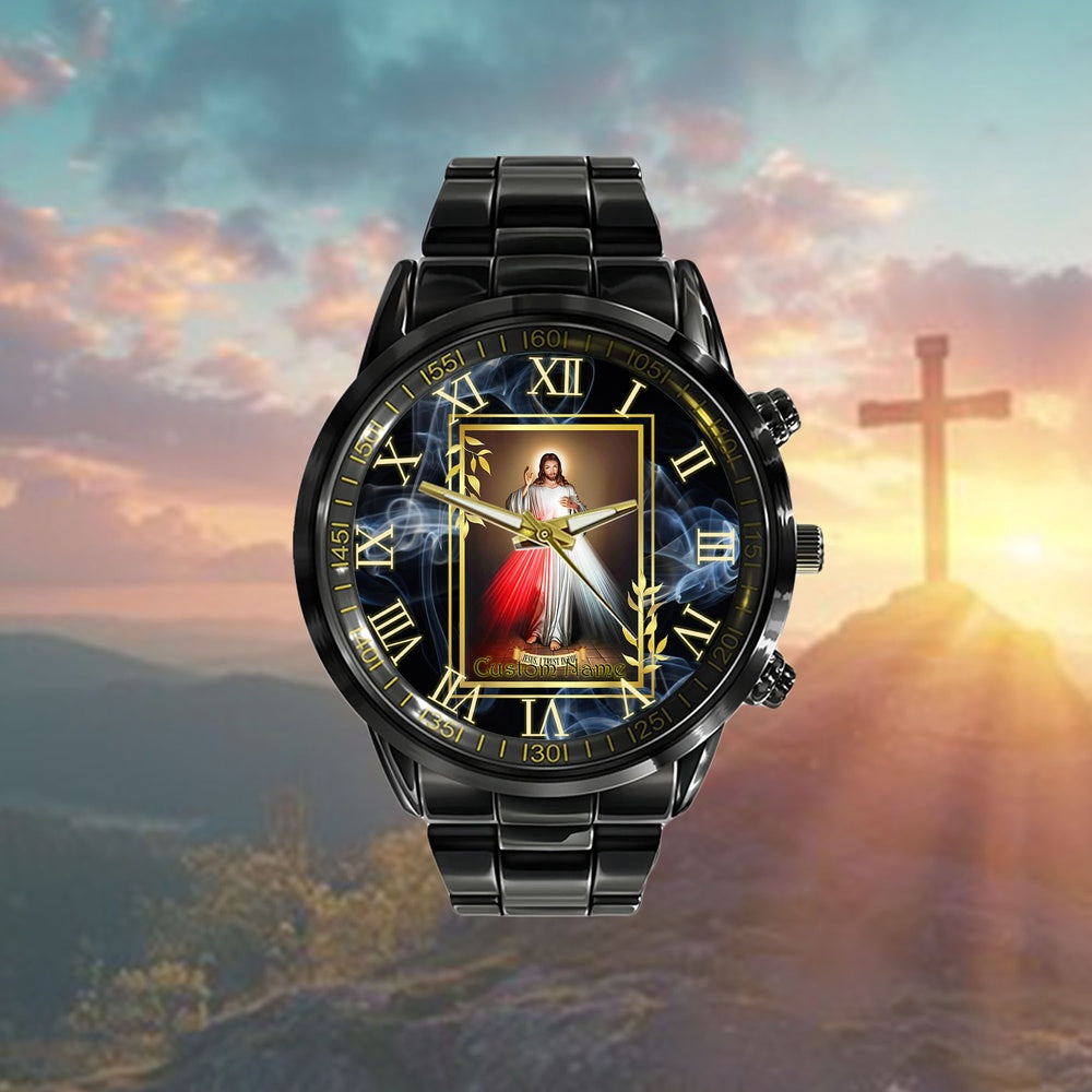 Custom Christian Watch, Divine Mercy Jesus Christ Jesus, I Trust In You Catholic Watch, Religious Watch