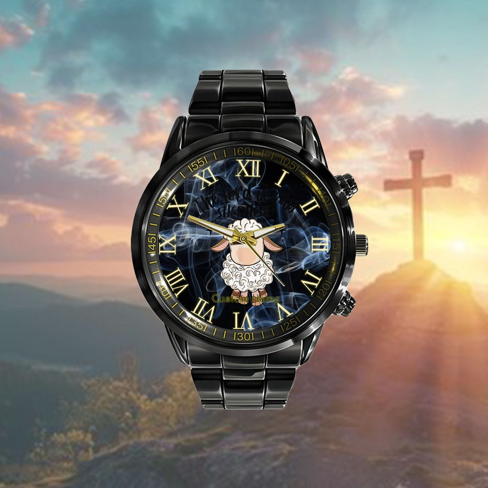 Custom Christian Watch, Easter Day Jesus Christian Faith The Lord Is My Shepherd Watch, Religious Watch
