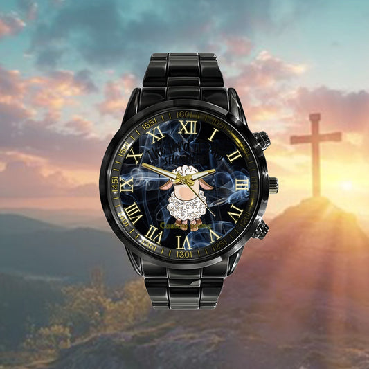 Custom Christian Watch, Easter Day Jesus Christian Faith The Lord Is My Shepherd Watch, Religious Watch