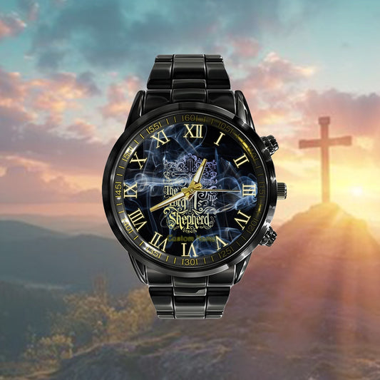 Custom Christian Watch, Jesus Christ Lord Is My Shepherd Christian Bible Verse Watch, Religious Watch