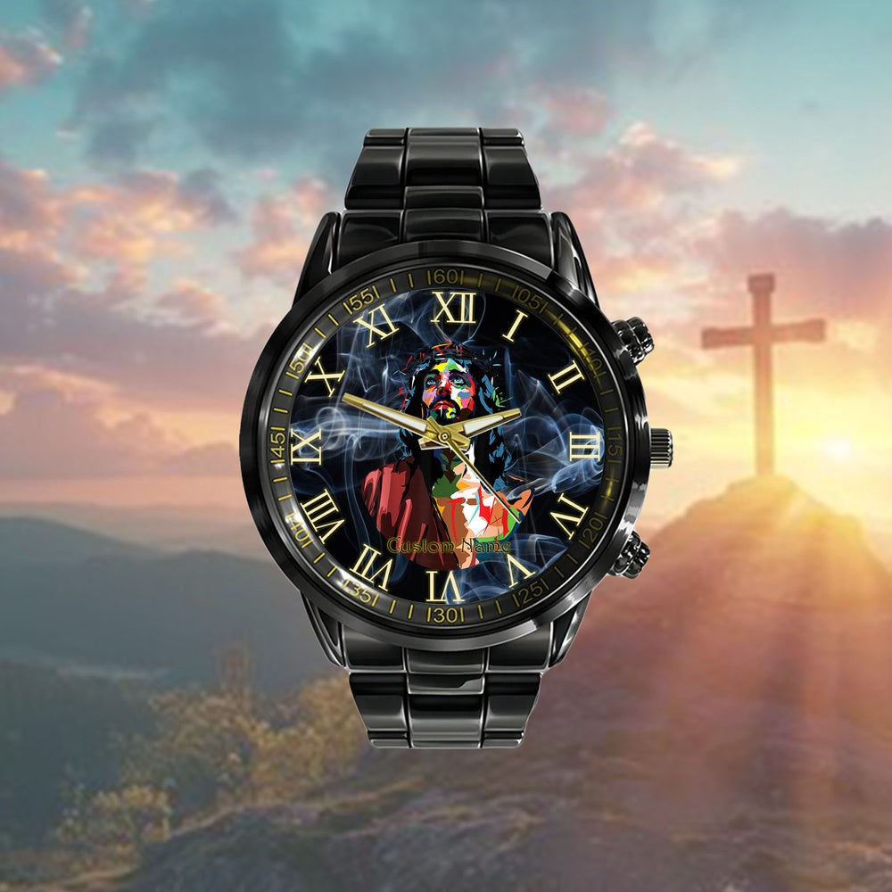 Messiah Watch Custom Christian Watch, Vintage Got King Jesus Christ Sweet Face Image ...