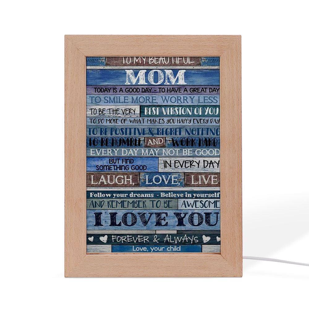 Custom Frame Lamp Prints Mother's Day Frame Lamp, Mother's Day Night Light, Best Mom Ever, Gift For Mom