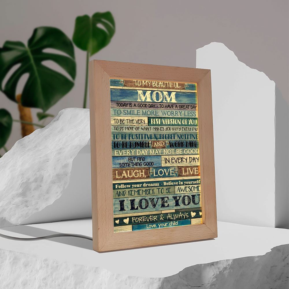 Custom Frame Lamp Prints Mother's Day Frame Lamp, Mother's Day Night Light, Best Mom Ever, Gift For Mom