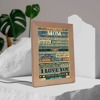 Custom Frame Lamp Prints Mother's Day Frame Lamp, Mother's Day Night Light, Best Mom Ever, Gift For Mom