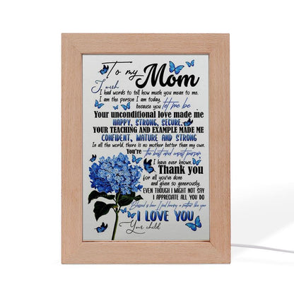 Custom Frame Lamp Prints Mother's Day Gifts Family, Mother's Day Night Light, Best Mom Ever, Gift For Mom