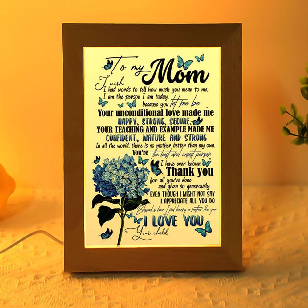 Custom Frame Lamp Prints Mother's Day Gifts Family, Mother's Day Night Light, Best Mom Ever, Gift For Mom