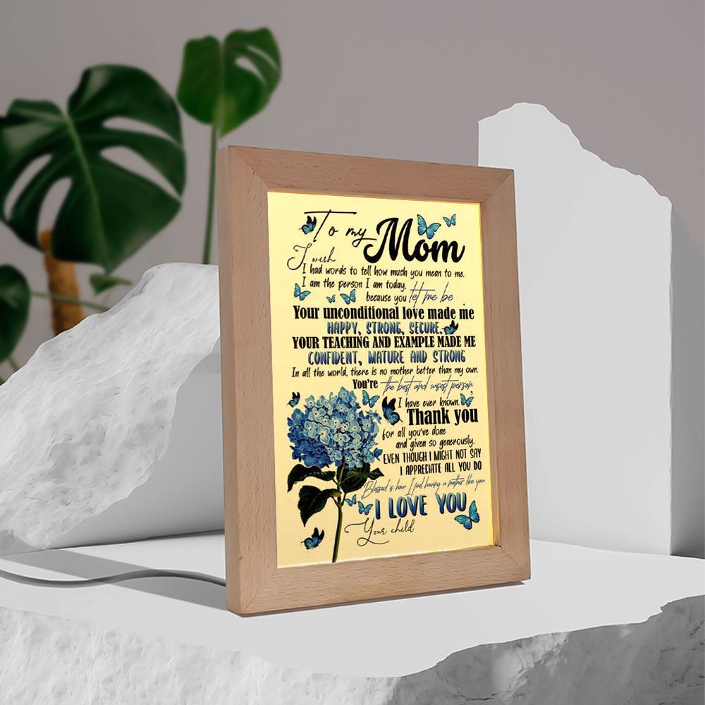 Custom Frame Lamp Prints Mother's Day Gifts Family, Mother's Day Night Light, Best Mom Ever, Gift For Mom