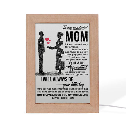 Custom Frame Lamp Prints Mother's Day Gifts From Son Frame Lamp, Mother's Day Night Light, Best Mom Ever, Gift For Mom