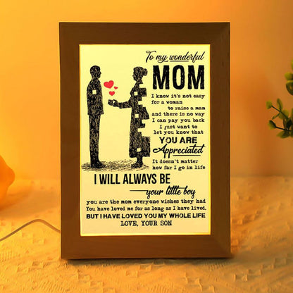 Custom Frame Lamp Prints Mother's Day Gifts From Son Frame Lamp, Mother's Day Night Light, Best Mom Ever, Gift For Mom