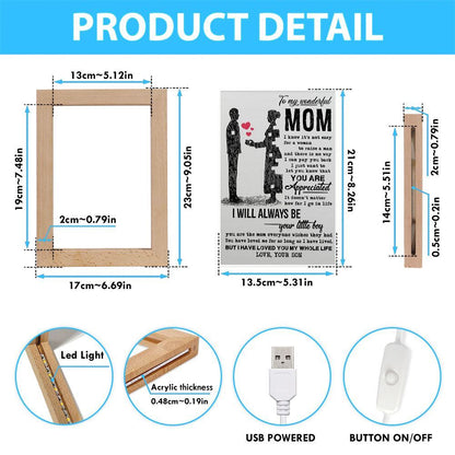 Custom Frame Lamp Prints Mother's Day Gifts From Son Frame Lamp, Mother's Day Night Light, Best Mom Ever, Gift For Mom