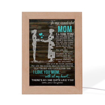 Custom Frame Lamp Prints Mother's Day Gifts, Mother's Day Night Light, Best Mom Ever, Gift For Mom