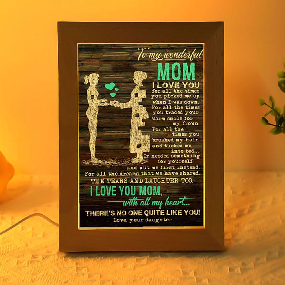 Custom Frame Lamp Prints Mother's Day Gifts, Mother's Day Night Light, Best Mom Ever, Gift For Mom