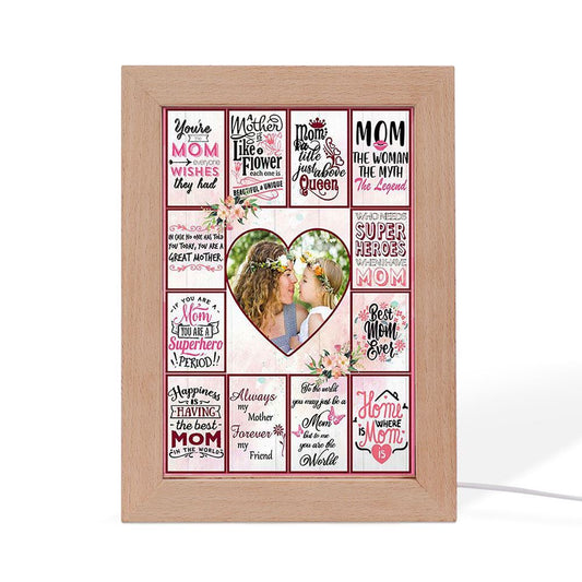 Custom I Love You Mom Frame Lamp, Mother's Day Night Light, Best Mom Ever, Gift For Mom