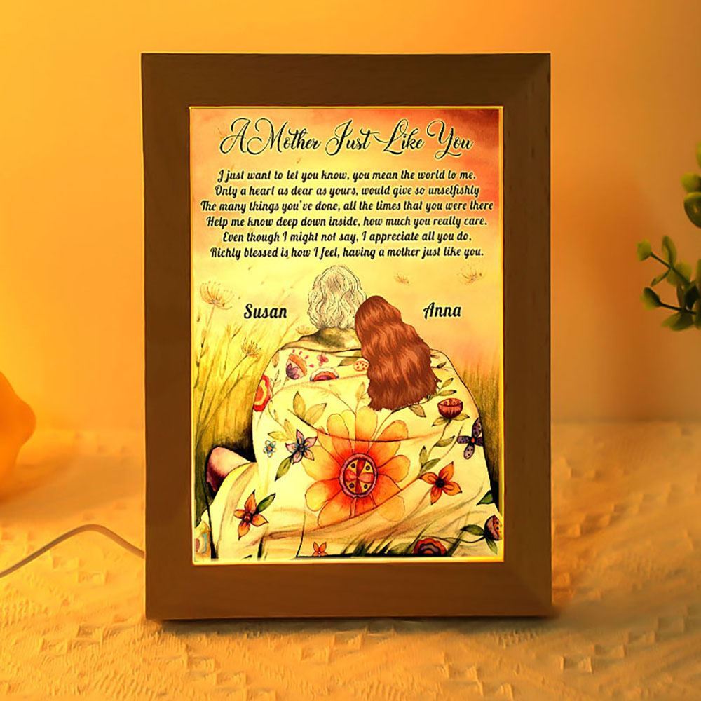 Custom Mother And Daughter Frame Lamp, Mother's Day Night Light, Best Mom Ever, Gift For Mom
