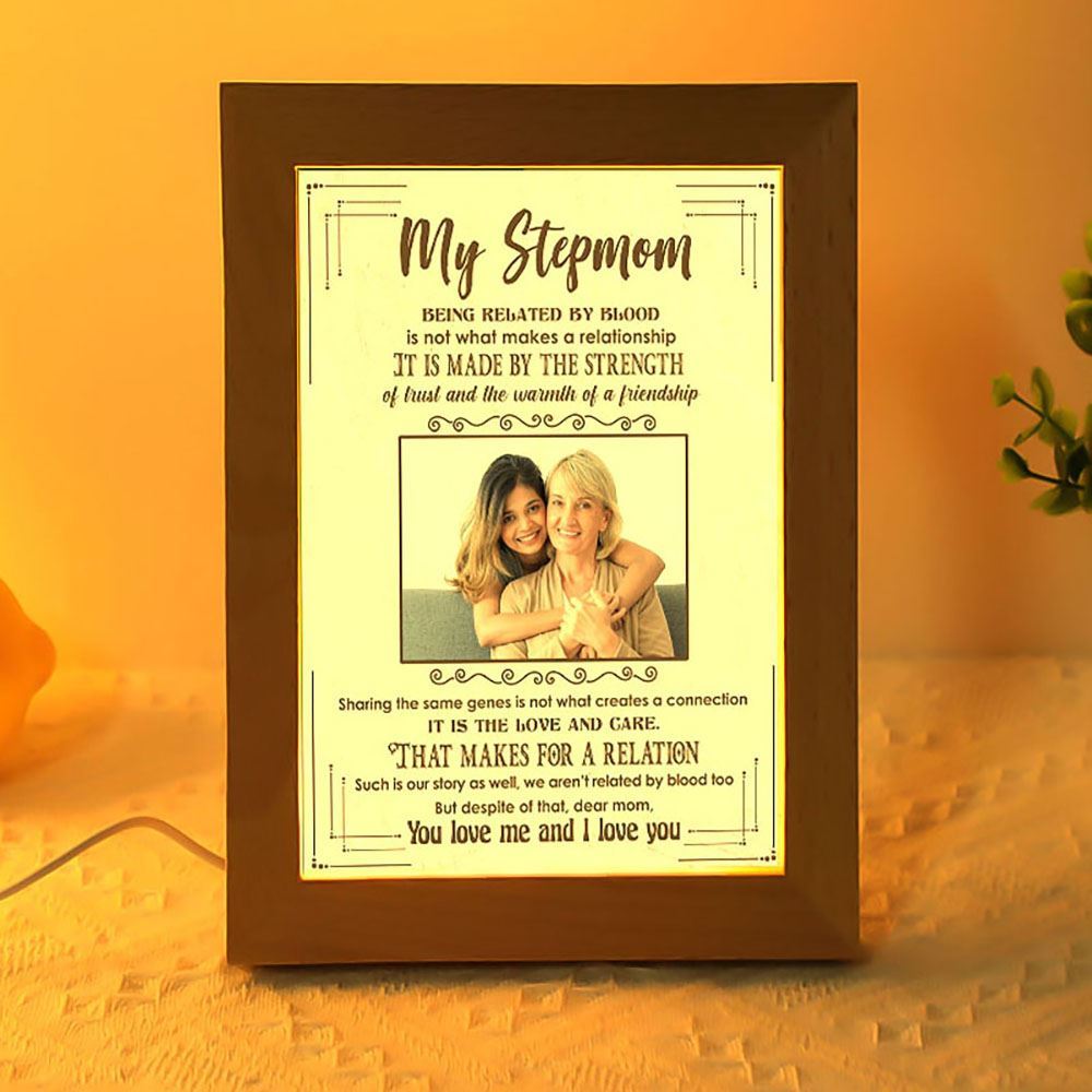 Custom My Stepmom Frame Lamp, Mother's Day Night Light, Best Mom Ever, Gift For Mom