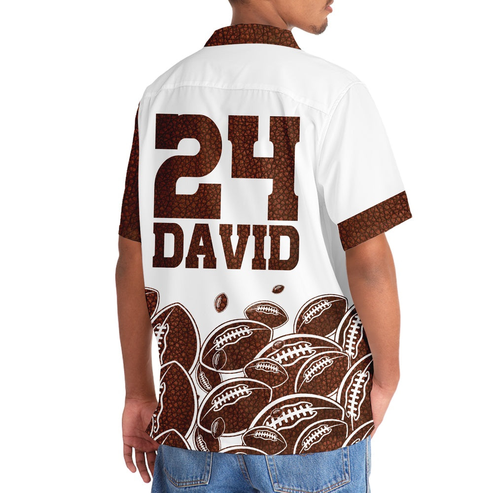 Custom Name American Football Hawaiian Shirt, Funny Hawaiian Shirt, Usa Hawaiian Shirt, Vintage Hawaiian Shirts