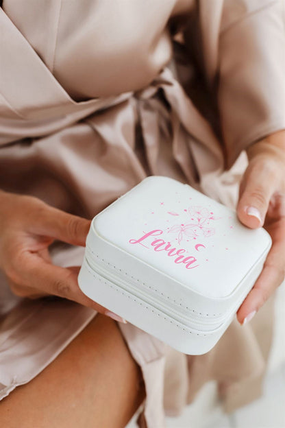 Custom Name Jewelry Holder, Bridal Shower Party, Zodiac Jewelry Box, Mother's Day Jewelry Case