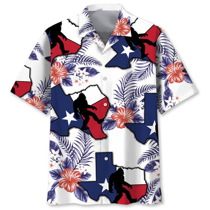 Custom Name Texas Bigfoot Hawaiian Shirt, Funny Hawaiian Shirt, Cool Hawaiian Shirts, Best Hawaiian Shirts