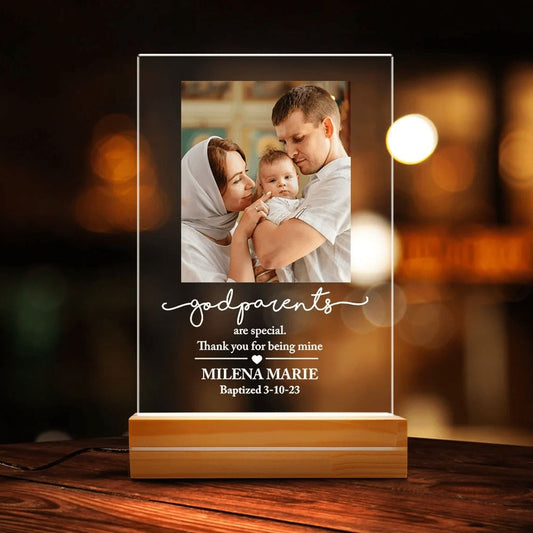 Custom Night Light Baptism Gift For Kid, Baptism Gift For Girls, Boys From Godparents, Christening Gift, Mother's Day Night Lights For Bedroom