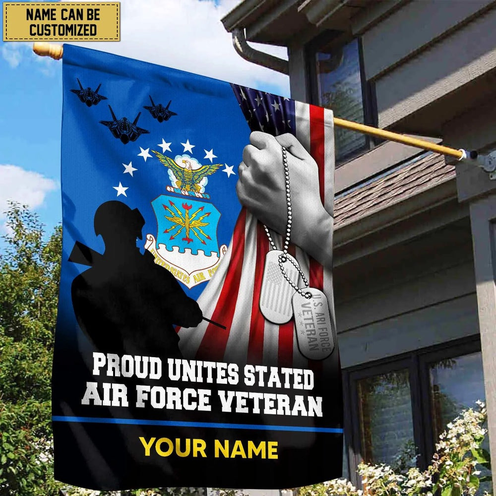 Custom US Air Force Flag, Gift For Air Force Veteran Garden Flag, Military Air Force Flag, Veteran Day Gift