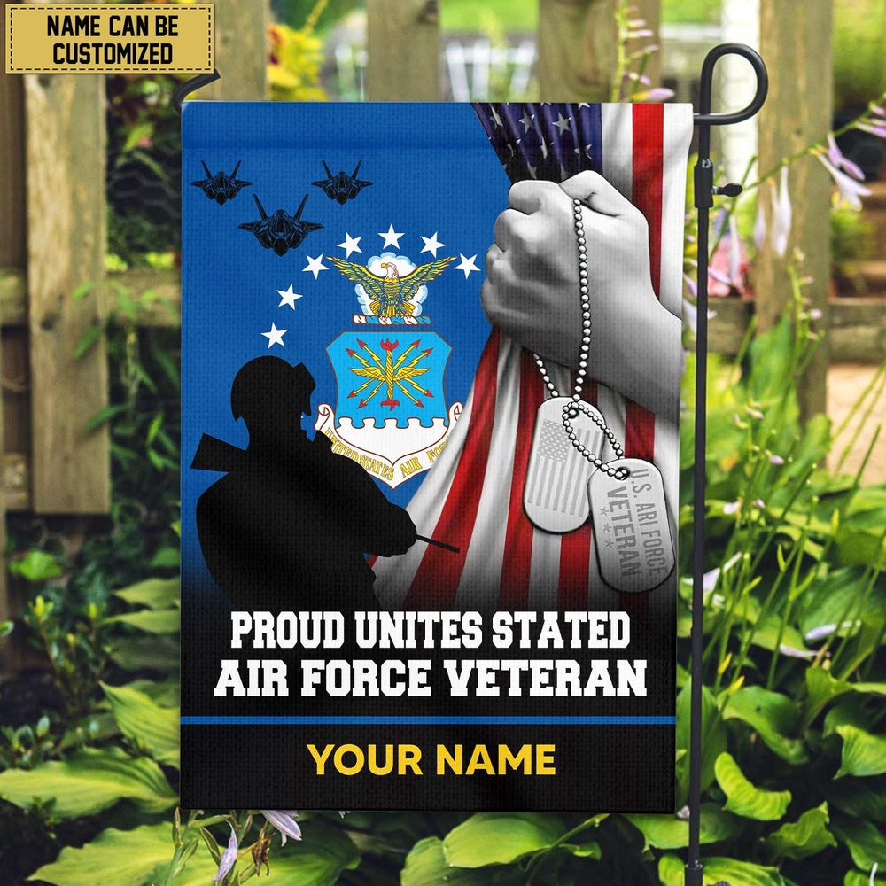 Custom US Air Force Flag, Gift For Air Force Veteran Garden Flag, Military Air Force Flag, Veteran Day Gift