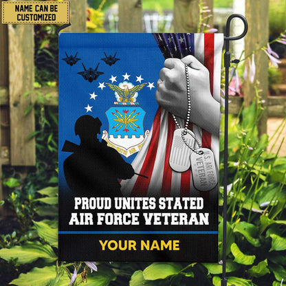 Custom US Air Force Flag, Gift For Air Force Veteran Garden Flag, Military Air Force Flag, Veteran Day Gift