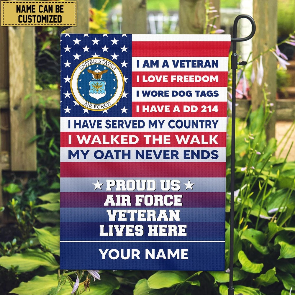 Custom US Air Force Flag, Gift For Us Military Veteran, Us Air Force Veteran Garden Flag, Military Air Force Flag, Veteran Day Gift