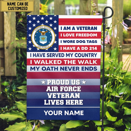 Custom US Air Force Flag, Gift For Us Military Veteran, Us Air Force Veteran Garden Flag, Military Air Force Flag, Veteran Day Gift