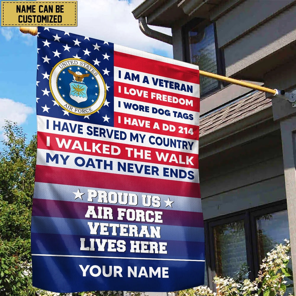 Custom US Air Force Flag, Gift For Us Military Veteran, Us Air Force Veteran Garden Flag, Military Air Force Flag, Veteran Day Gift