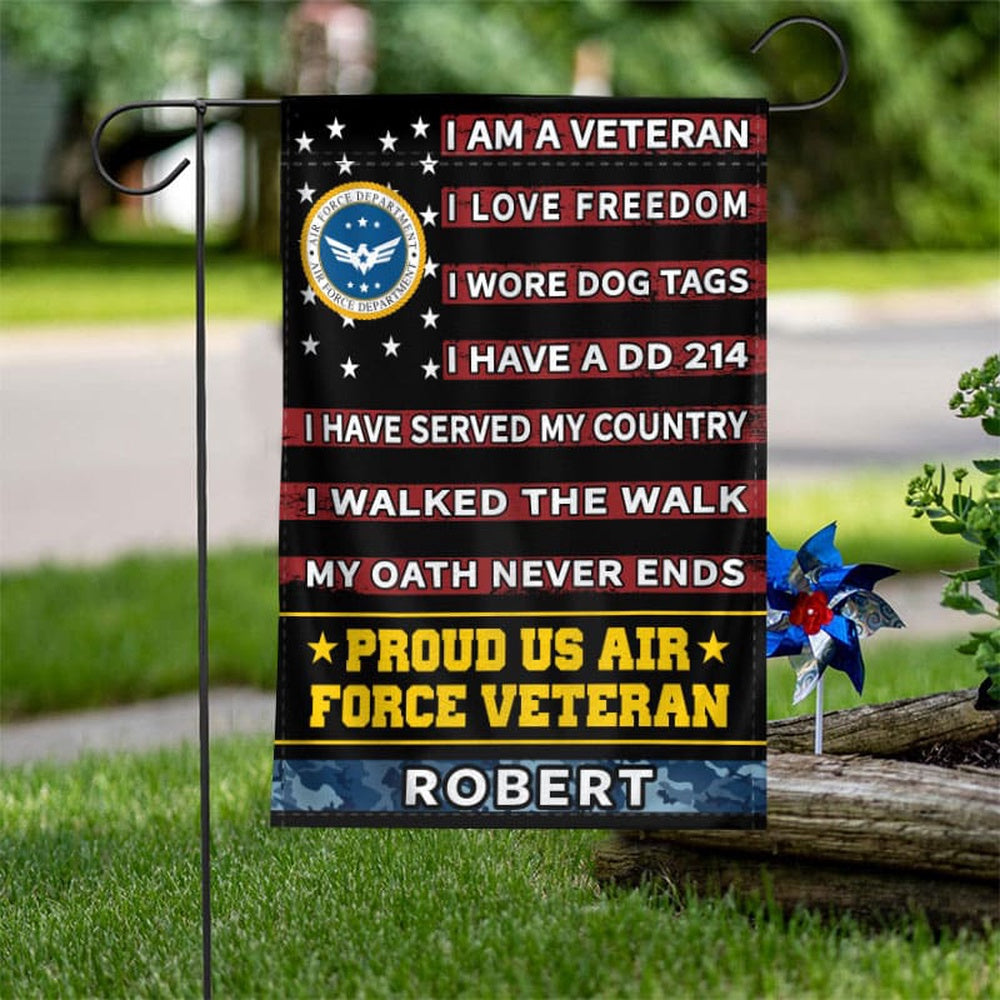 Custom US Air Force Flag, Proud Of Veterans Air Force Flag, Military Air Force Flag, Veteran Day Gift
