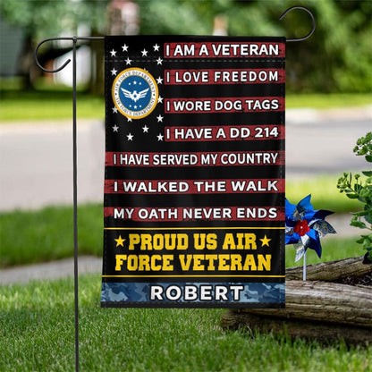 Custom US Air Force Flag, Proud Of Veterans Air Force Flag, Military Air Force Flag, Veteran Day Gift