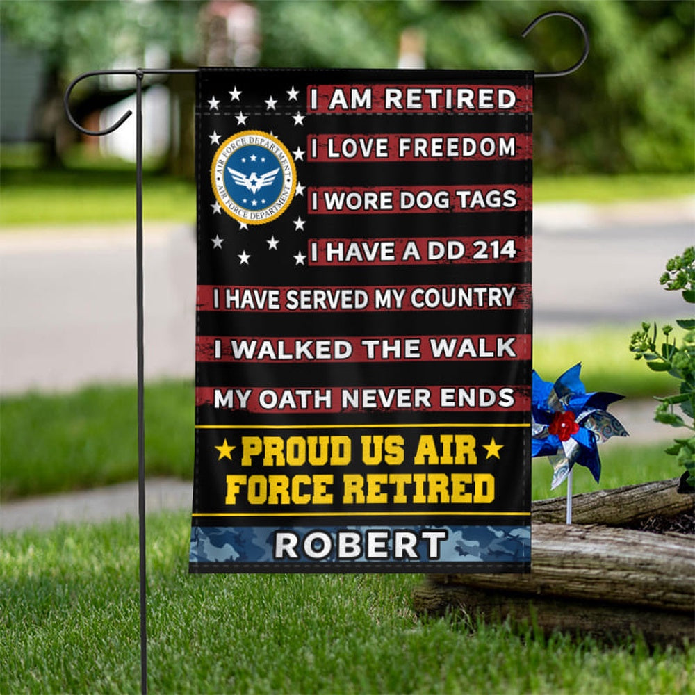 Custom US Air Force Flag, Proud Of Veterans Air Force Flag, Military Air Force Flag, Veteran Day Gift
