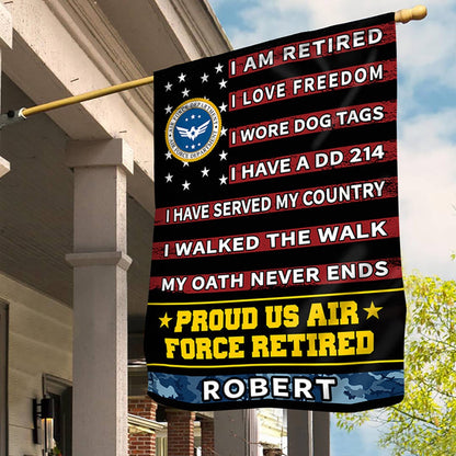 Custom US Air Force Flag, Proud Of Veterans Air Force Flag, Military Air Force Flag, Veteran Day Gift